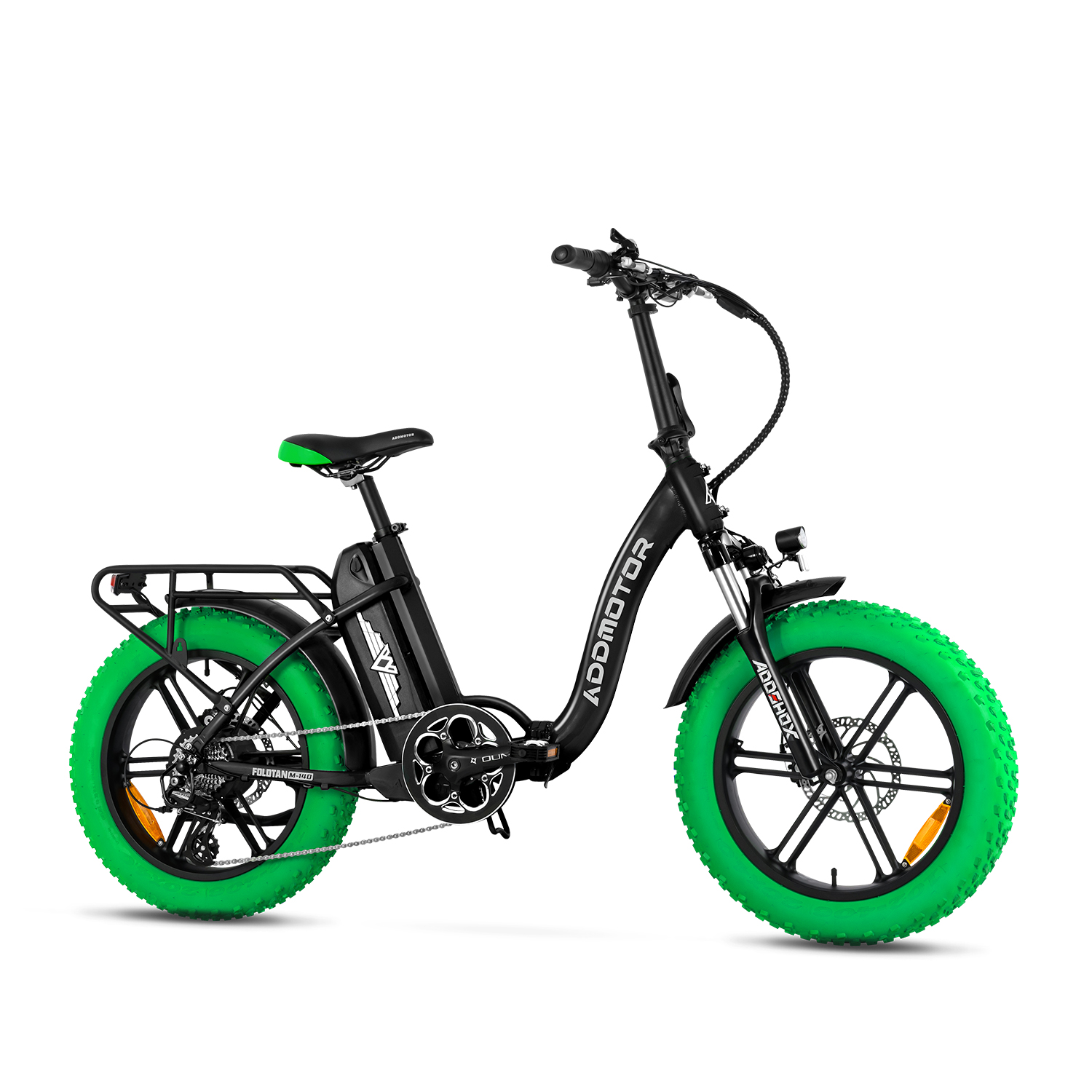 Addmotor Foldtan Ebike M-140 fat tire Comfortable Folding E-Bike with 20Ah Samsung Cell Battery Pack, Black-image-M-140-BK