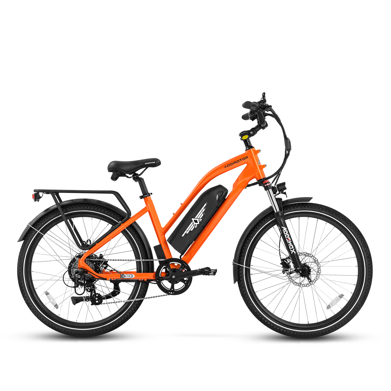 Addmotor 8 Colors city commuter ebike Long Range 125 Miles Step Thru CITYPRO Urban Electric Bike,Orange-image-E-43-OR