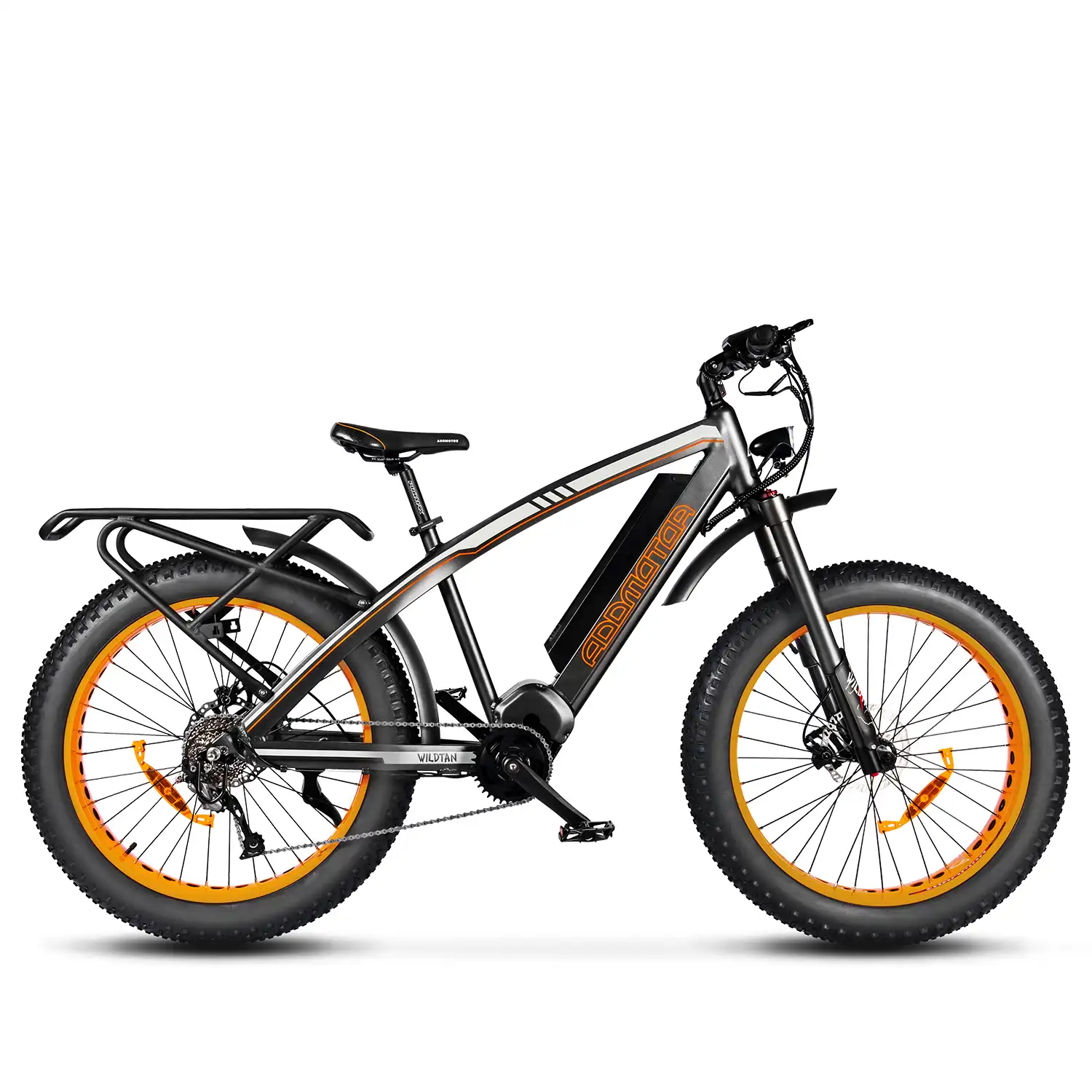 Addmotor 1700W Mid-Drive Electric Bycycle| 4.5" Fat Tire Hunting Electric Bike-image-M-5600-VA
