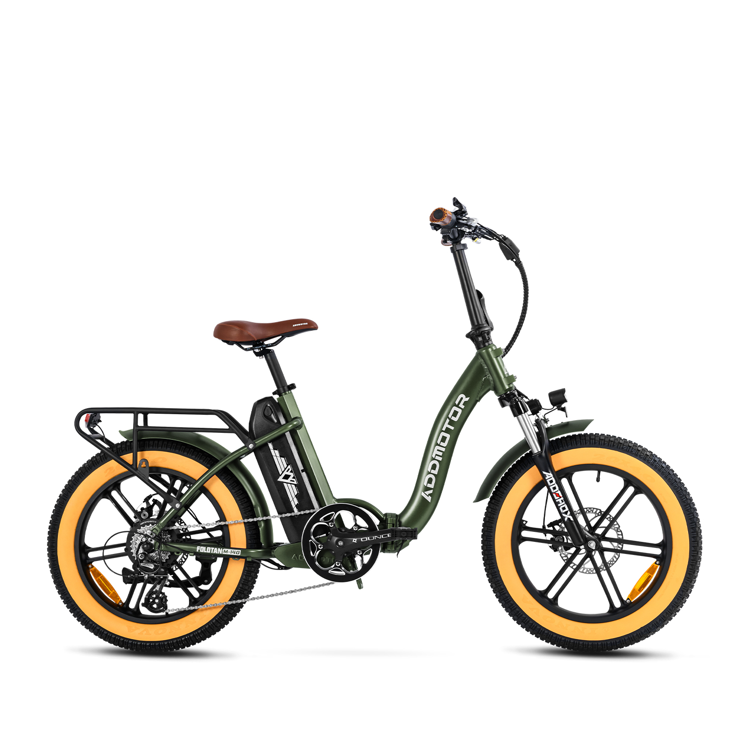 Addmotor Foldtan M-140 Ebike fat tire Comfortable Folding E-Bike, Army Green-image-M-140-AG