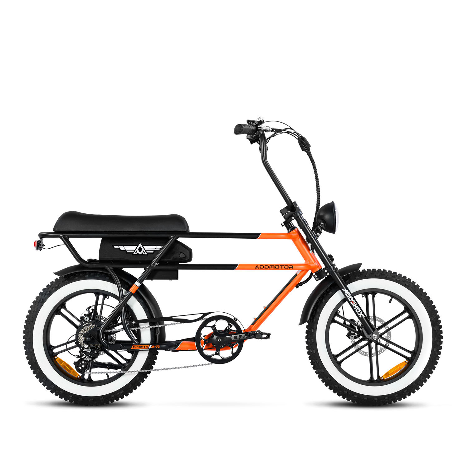 Photos - Bike ADDMOTOR Retro moped Cruiser Electric  , Ebike FatTire Designed for City, 750W Motor, 48V*20AH Battery, Orange  2023