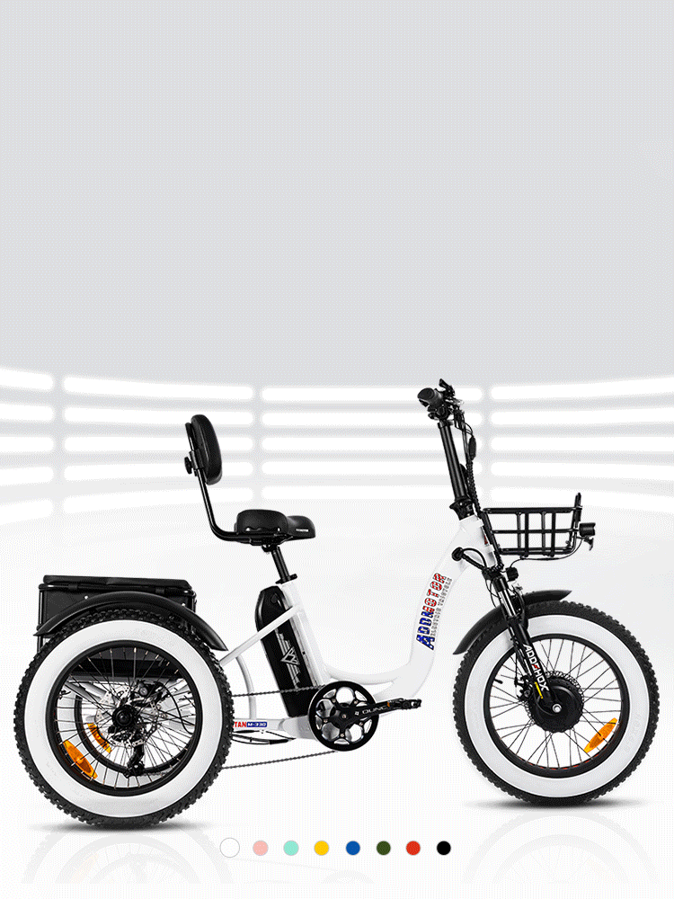 TRIKETAN M330 electric trike longer range, 8 shining colors