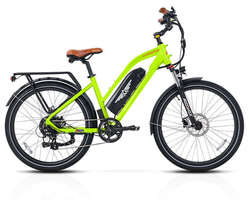Addmotor Citypro E-43 Adult Commuter Electric Bicycle Fluorescent Green