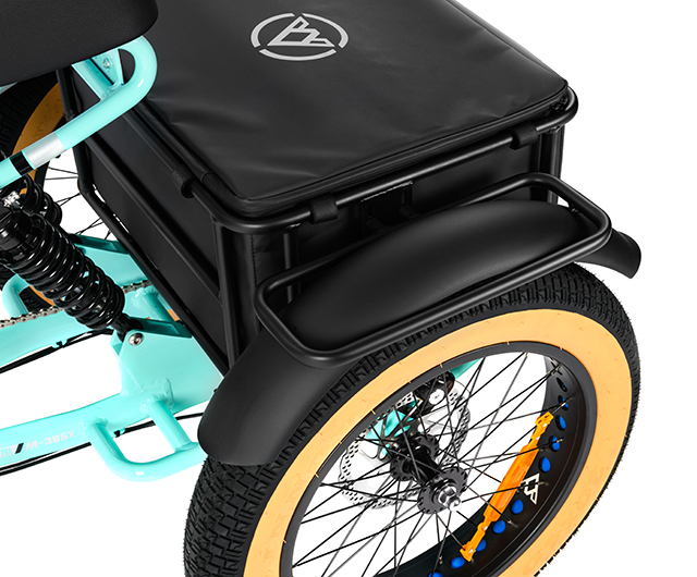 feature of front and rear fenders of herotri m365x etrike
