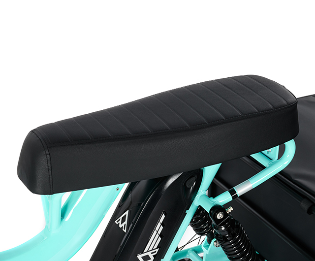 feature of long padded saddle of herotri m365x etrike