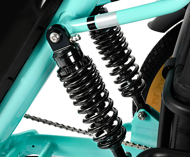 feature of full suspensions of herotri m365x etrike