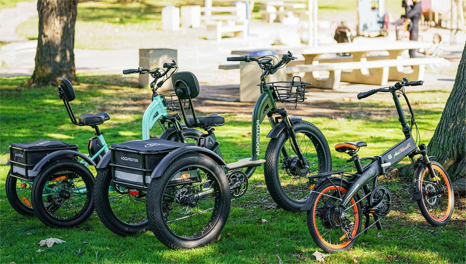 Grandtan Plus electric trike bike for adults in Army Green