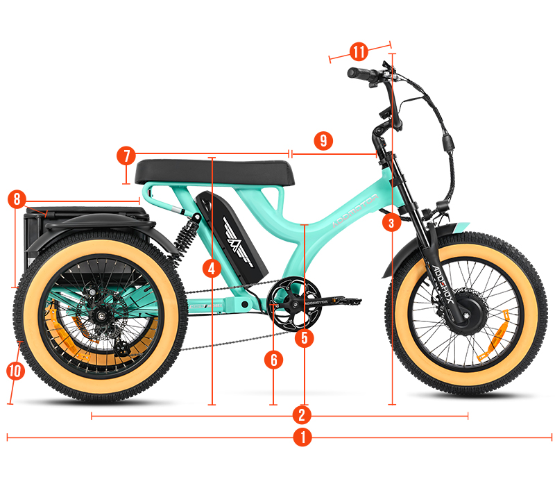 measurement image of herotri m-365x etrike