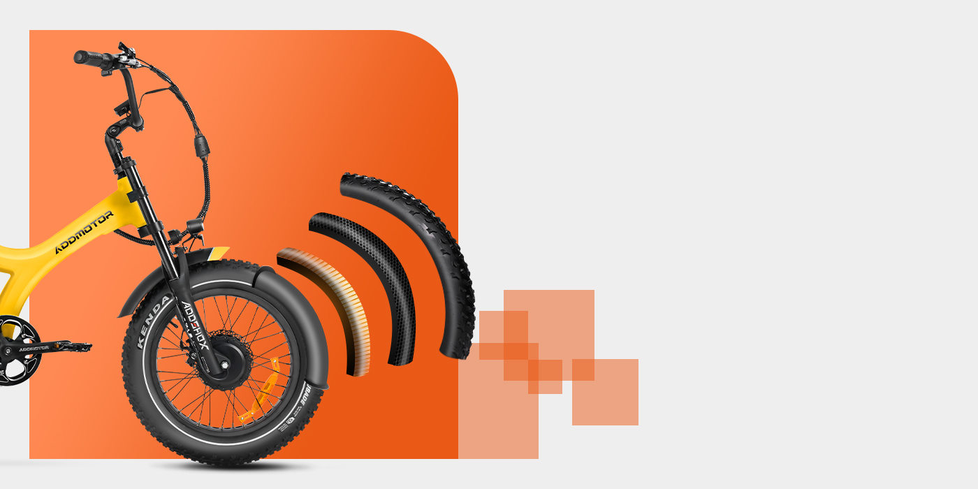 feature of 4-inch fat tires of herotri m365x etrike