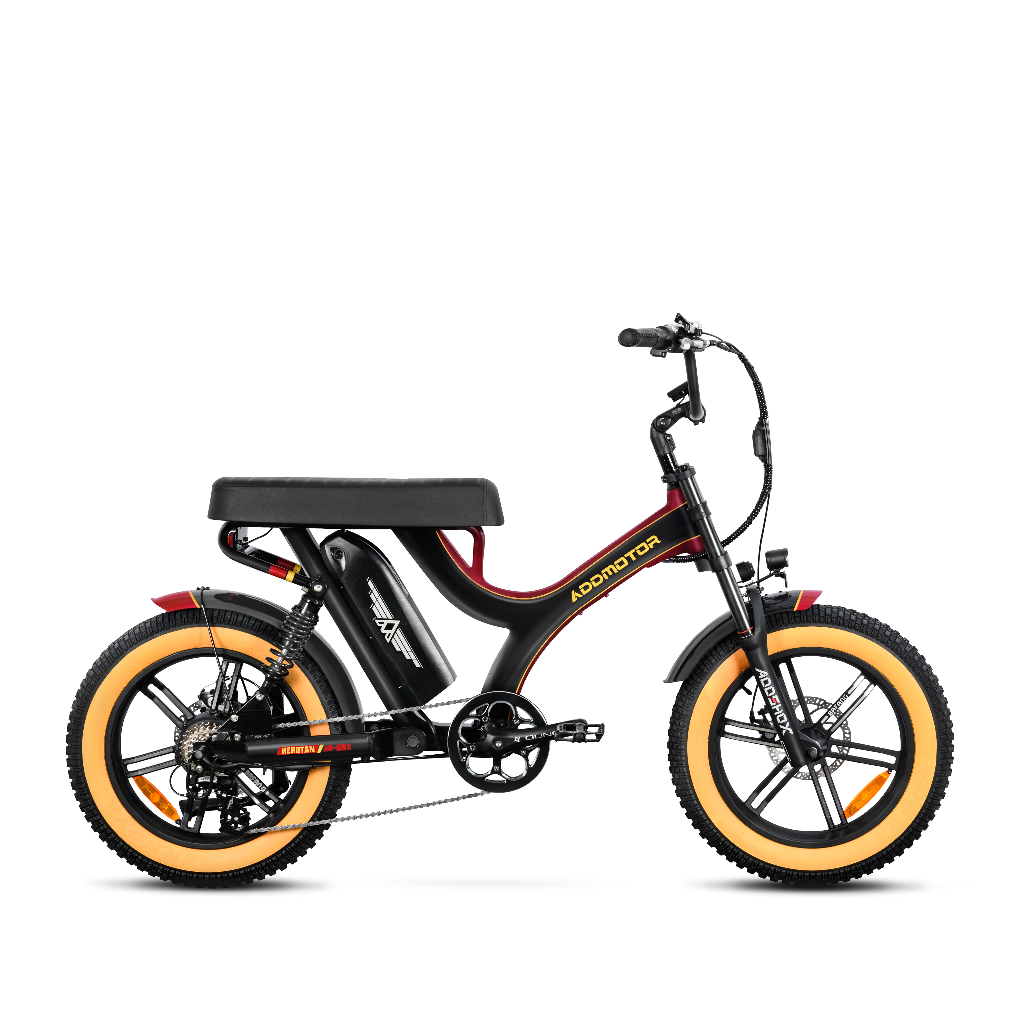 Addmotor HEROTAN M-65X Cruiser Electric Bike, 48V20Ah Long Range Battery up to 105+ Miles per Charge，EB 2.0 Samsung (21700-5000mah), Black-image-M-65X-SB