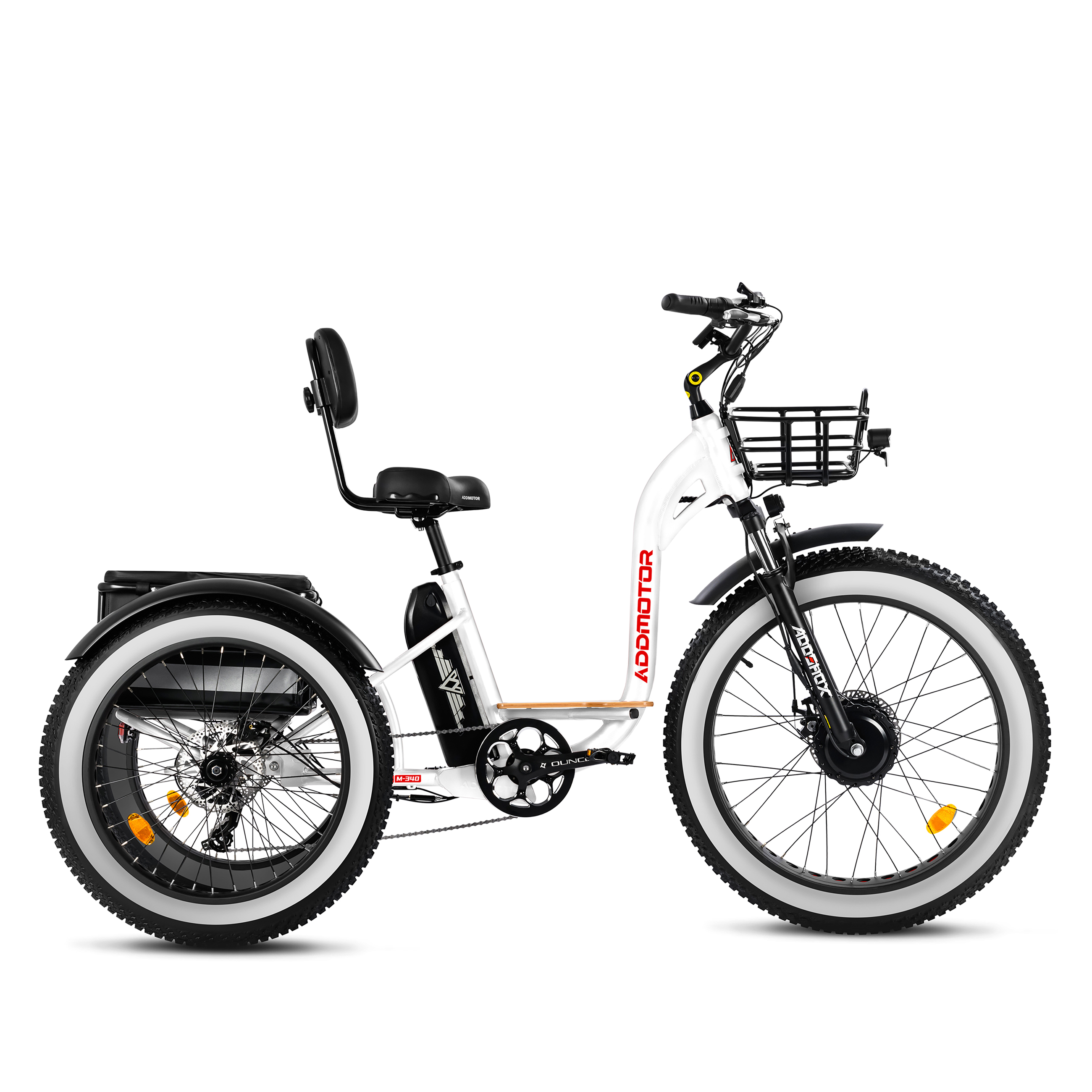 Addmotor Grandtan PLUS Etrike 2023 Electric Fat Trike 750W Motor, 48V*20AH Battery, Pearl White 2023 New Version-image-PLUS-Etrike-PW
