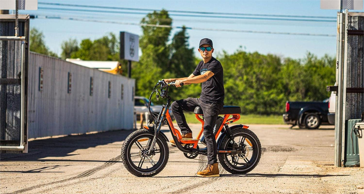SOLETAN M-66X Cruiser Electric Moped Bike For Adults - Orange