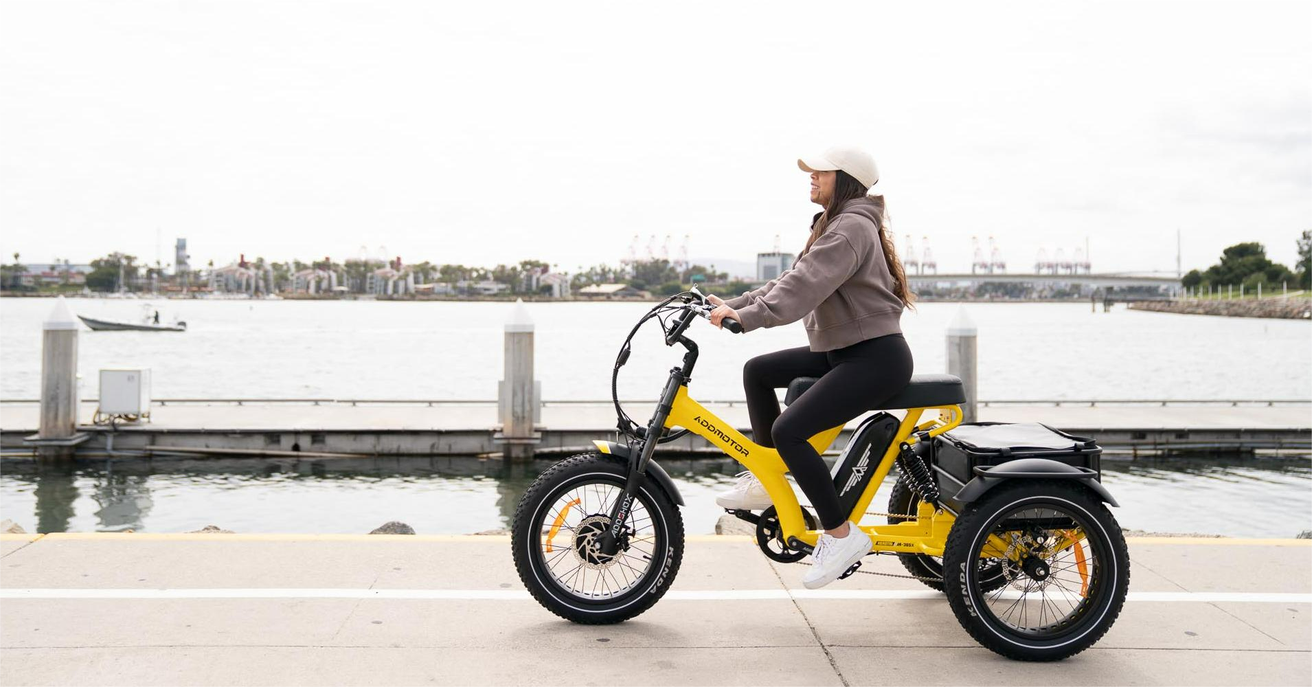 Herotri M-365X Electric Trike for Adult with Banana Seat Ride 