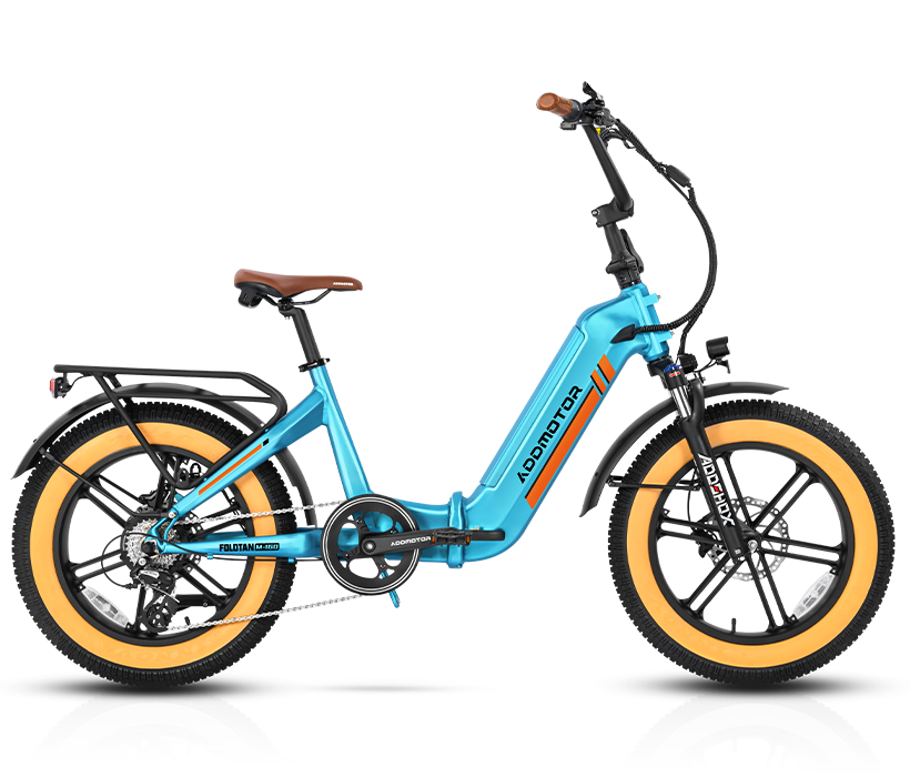 white M-160 folding electric bike