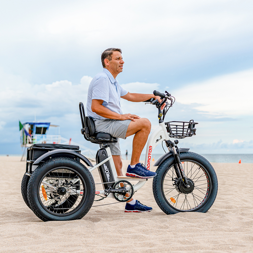 GRANDTAN M-340 electric trike bike for adults in Pearl White