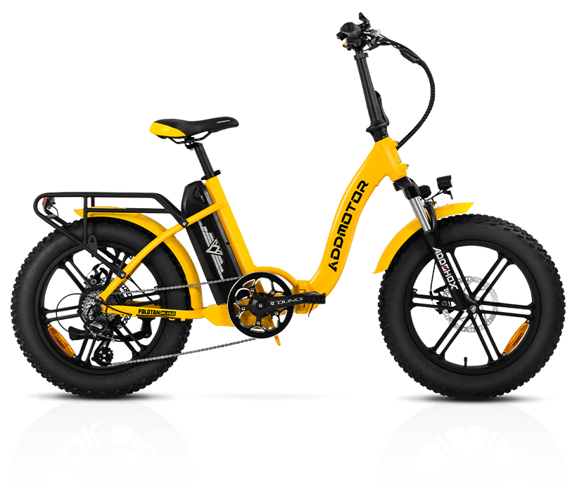 Yellow FOLDTAN M-140 Folding Electric Bicycle