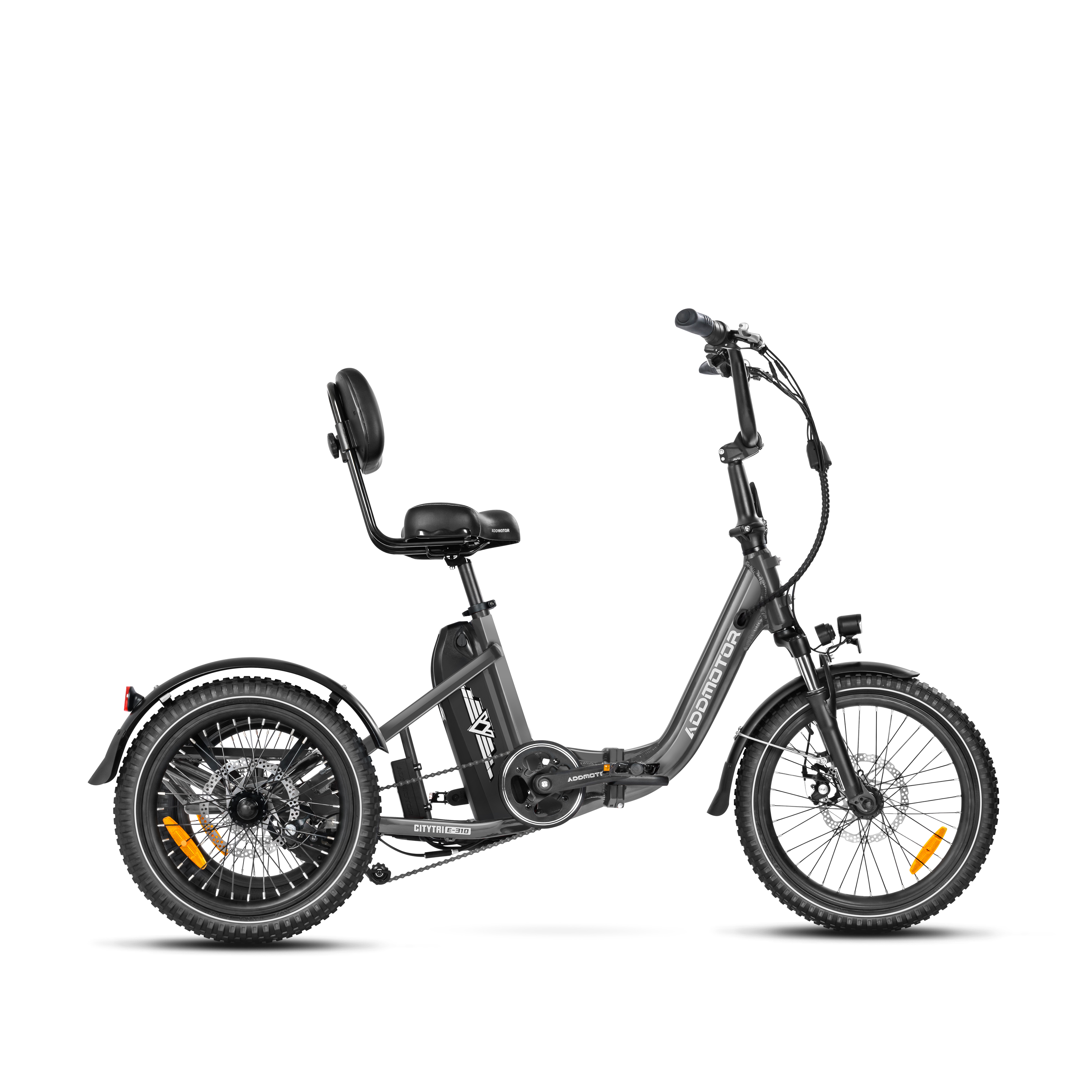 Addmotor Citytri E-310 750W 20Ah Electric Trike for Adults Best Electric Tricycle Under $2000, Up To 90 Miles - Grey
