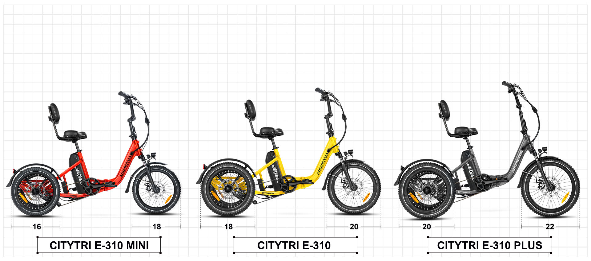 Citytri E-310 Electric Trike Folding Electric Tricycle for Seniors