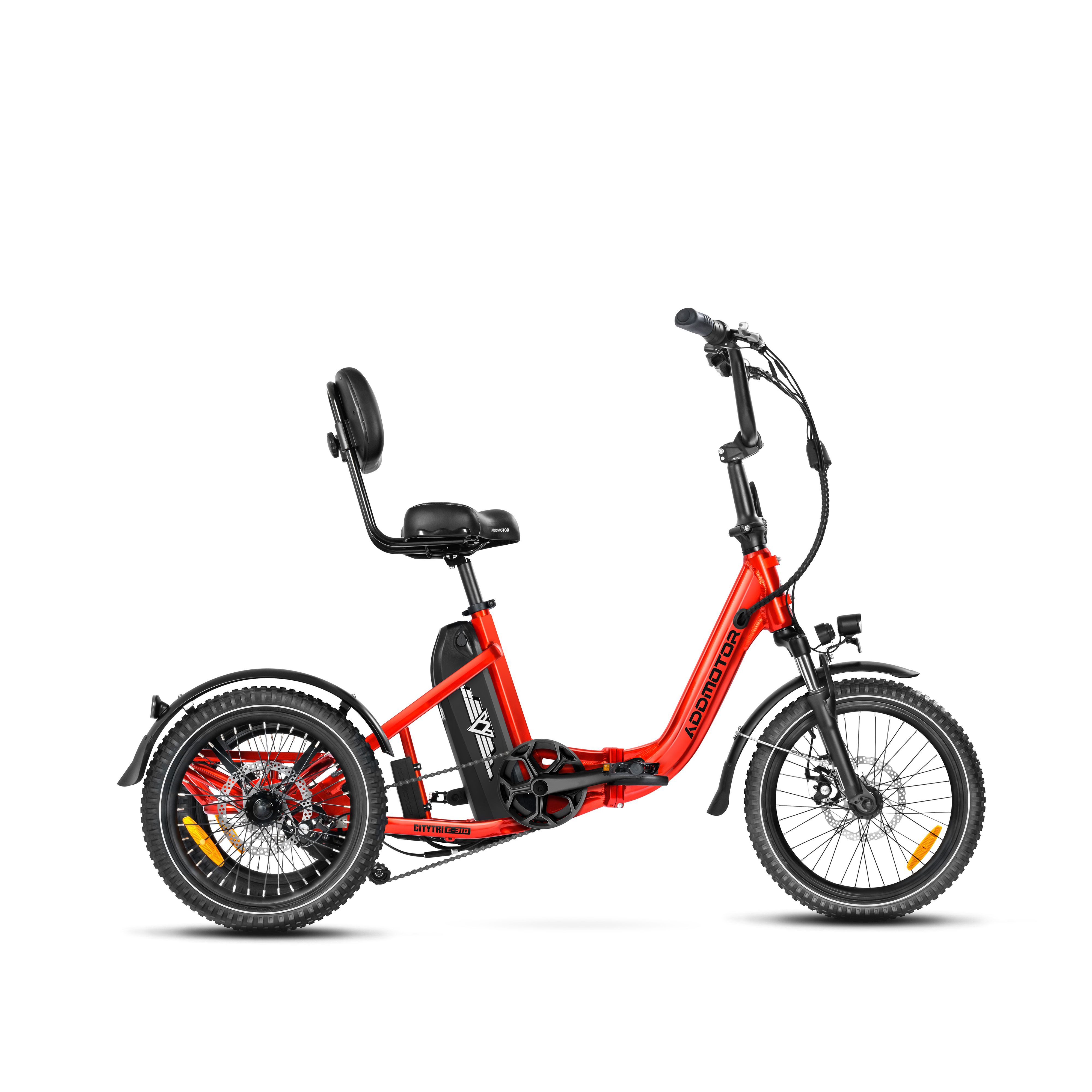 Addmotor Citytri E-310 Mini 750W Electric Trike for Adults Best Electric Tricycle Under $2000 Up To 90 Miles - Candy Red