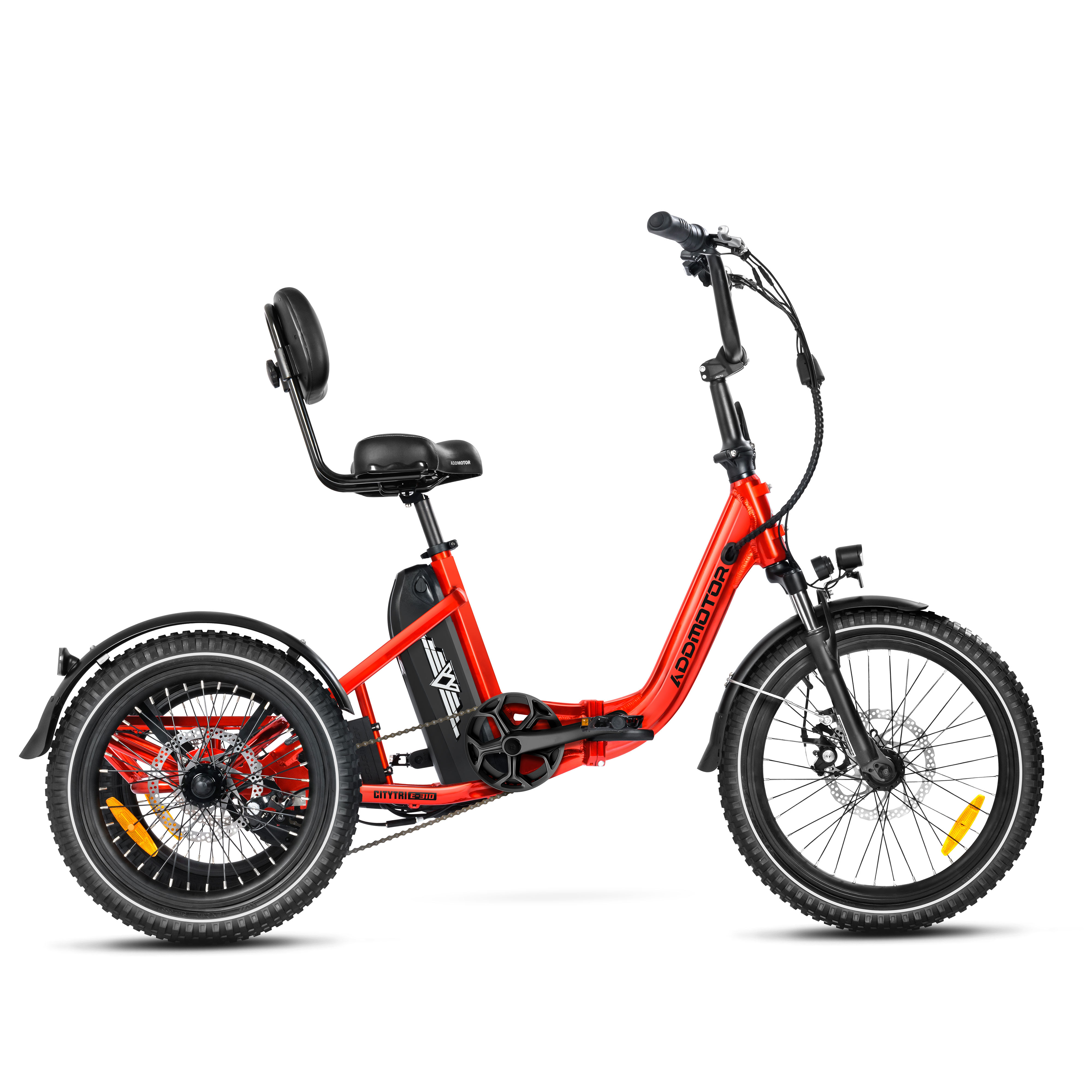 Addmotor Citytri E-310 750W Electric Trike for Adults Best Electric Tricycle Under $2000 Up To 95 Miles - Candy Red