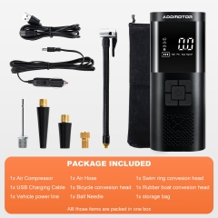 Addmotor Electric Air Inflator - Digital Display, Bright LED Light Modes, Effortless Use, Speedy Recharge, Auto Stop Function, Full Toolkit