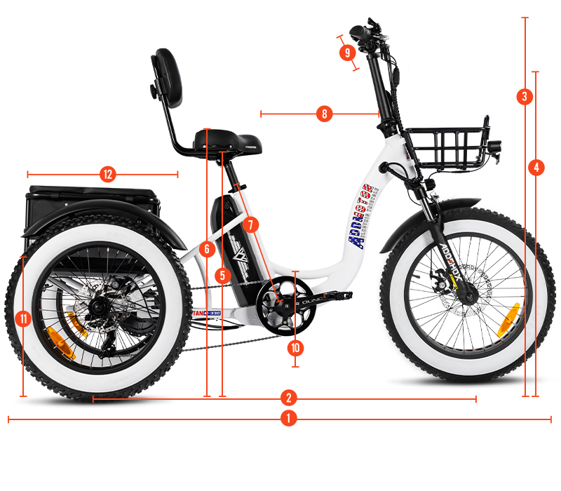 Addmotor M-330 Electric Trike Measurements