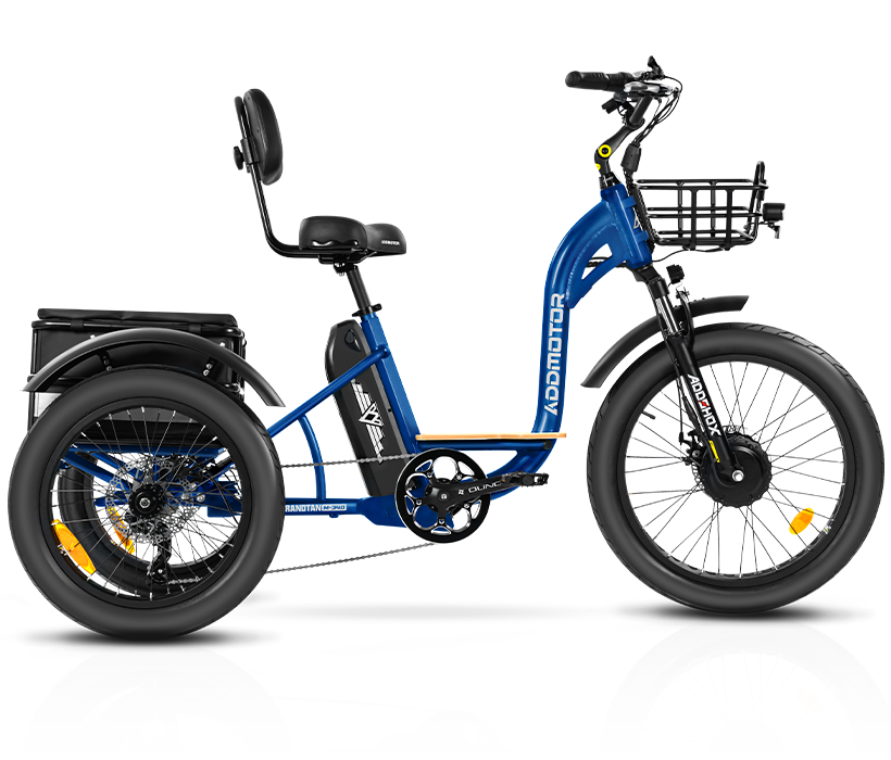 neptune blue grandtan city electric trike for seniors