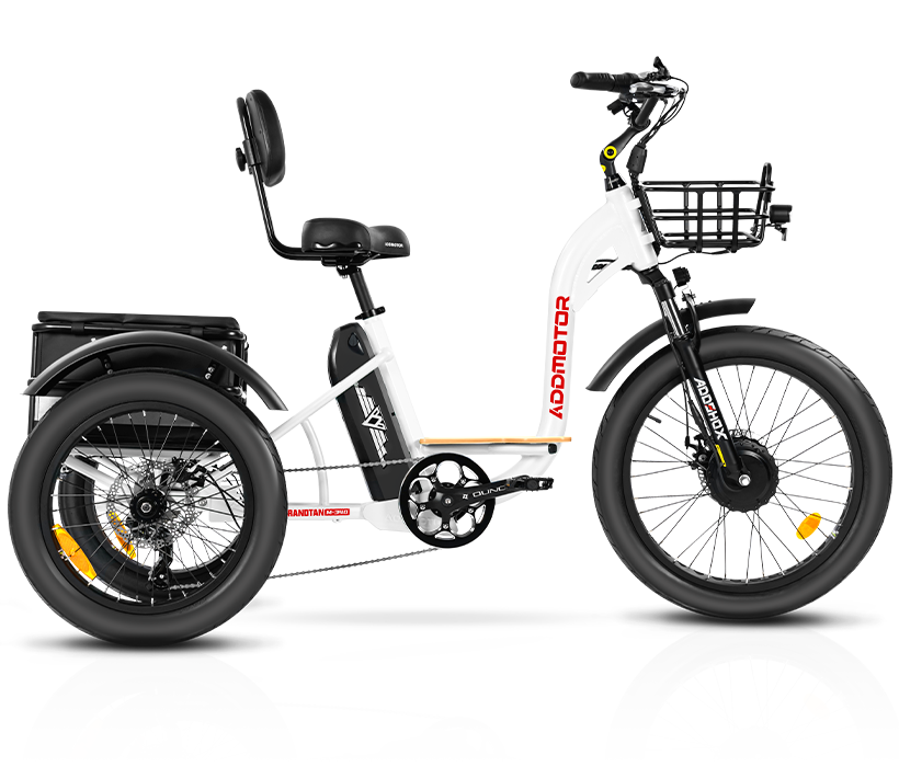 pearl white grandtan city electric trike