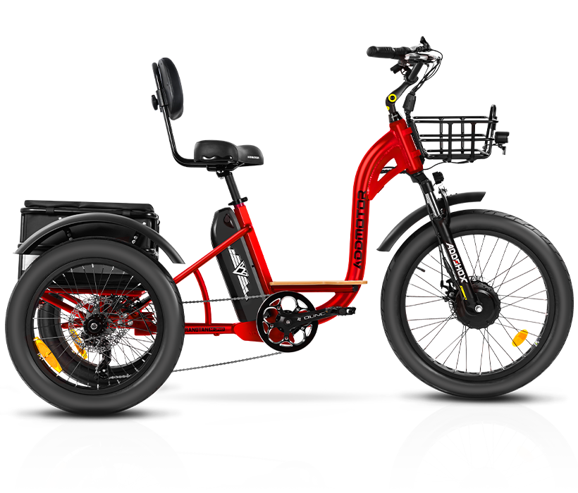 red grandtan city electric bike trike