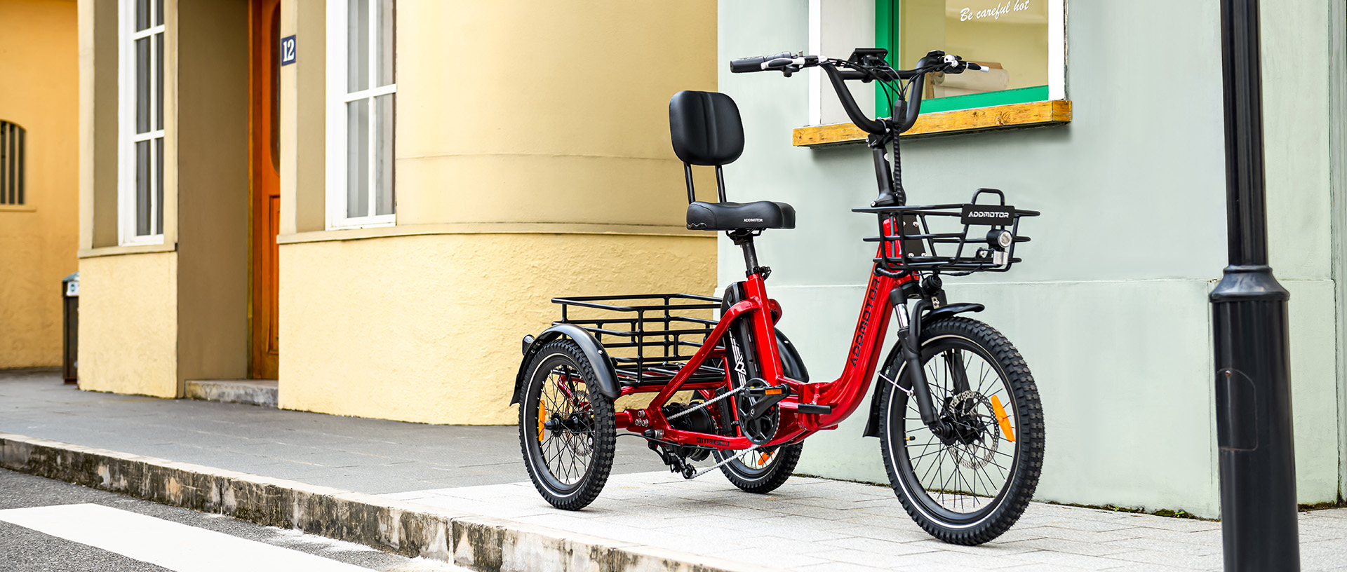 Citytri E-310 Electric Trike Folding Electric Tricycle for Seniors Red