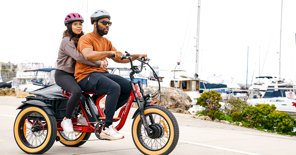 Soletri M-366X Electric Trike for Two Adults Red
