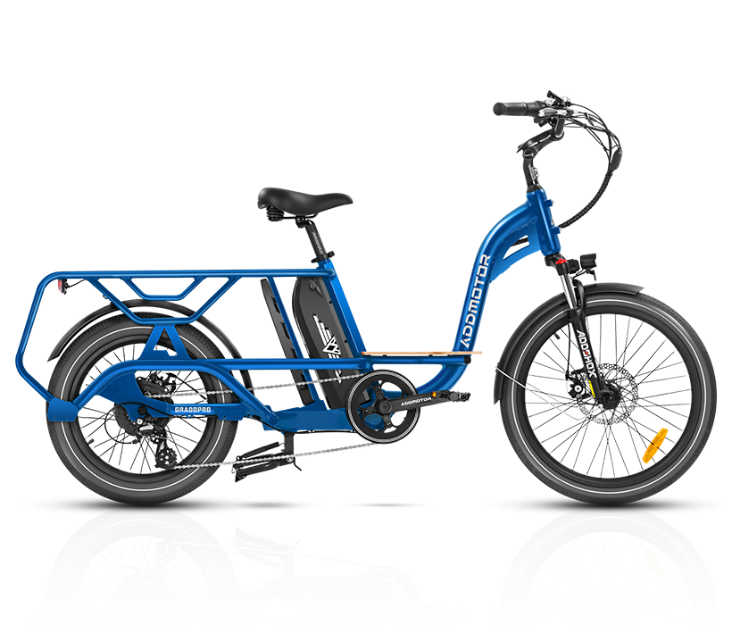  blue Step-thru Cargo Electric Bike