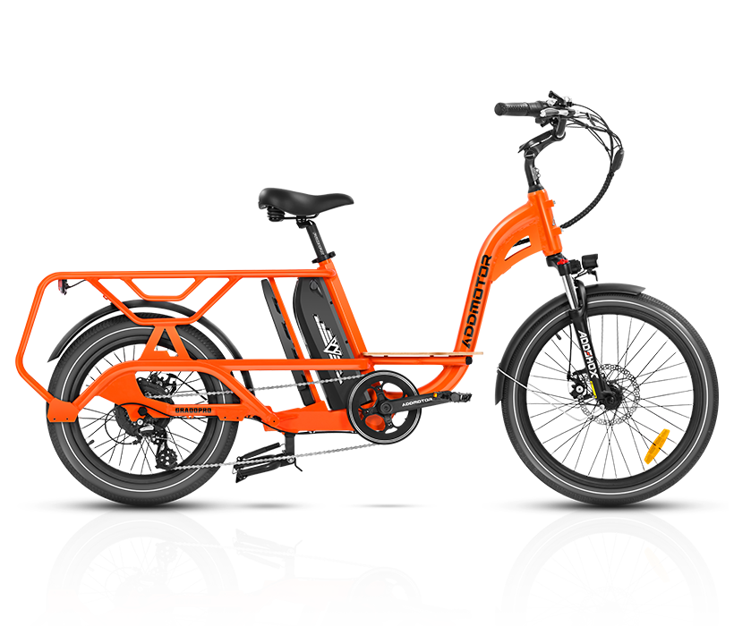 organge Step-thru Cargo Ebike