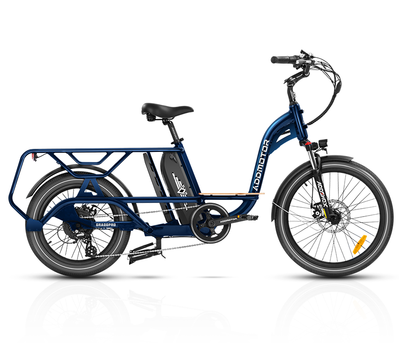starry blue Step-thru Adult Cargo Ebike