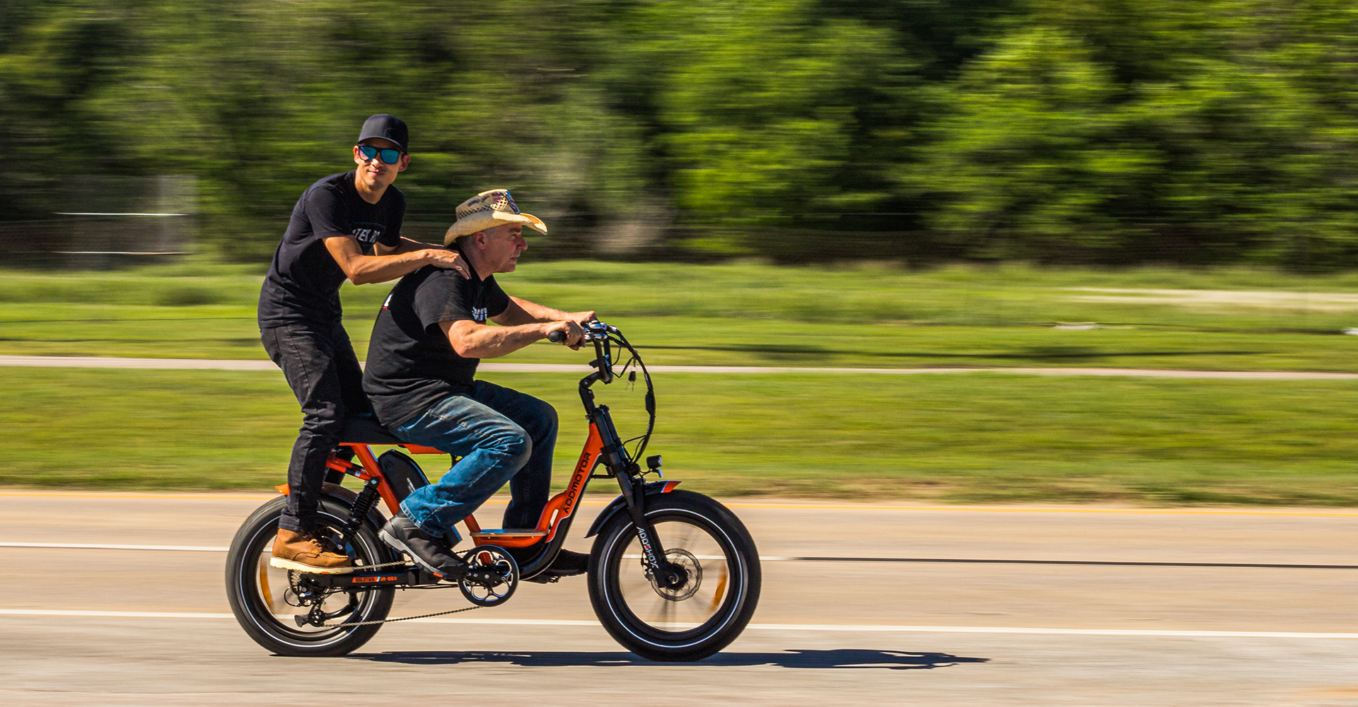 SOLETAN M-66X Full Suspension Electric Moped Bike For Adults - Orange