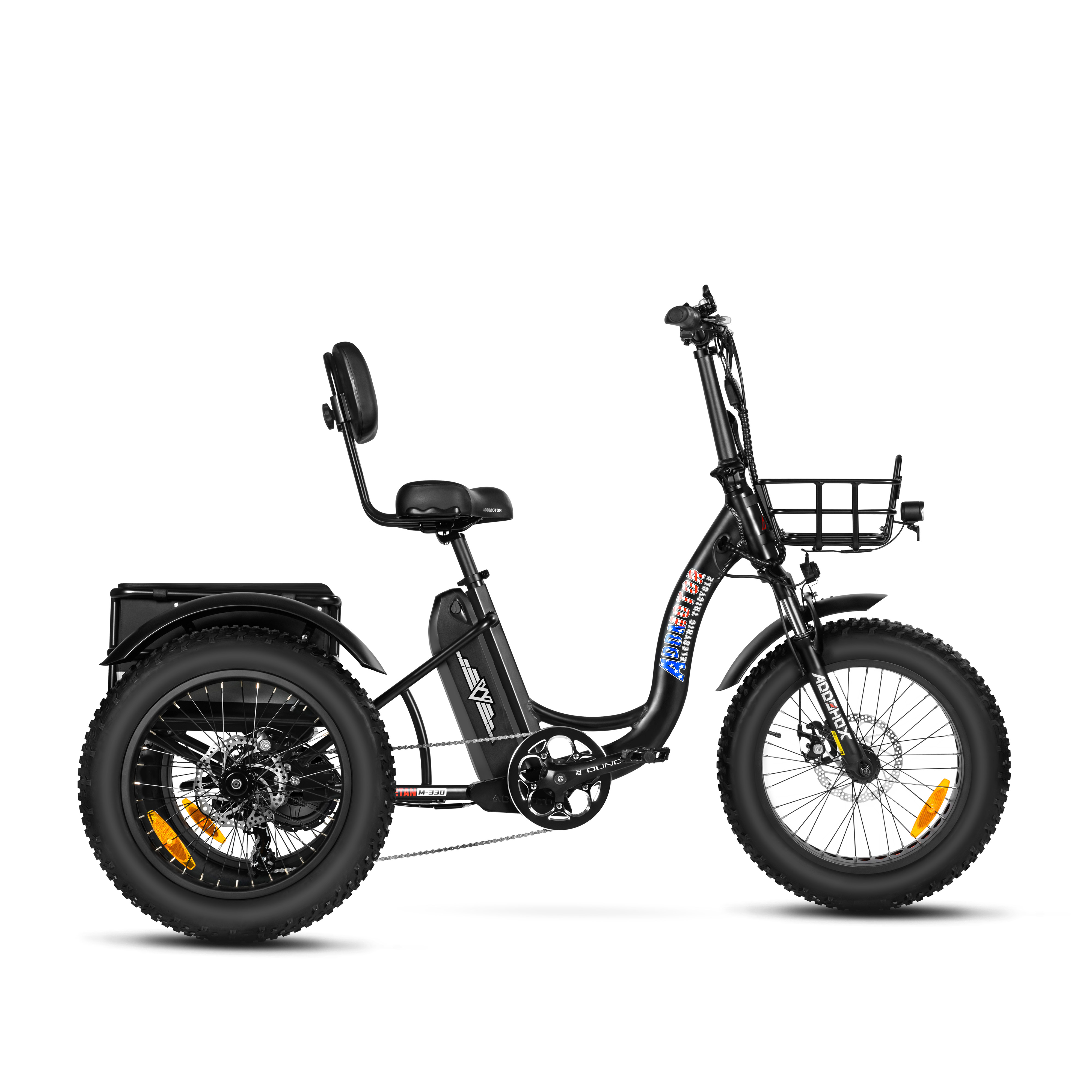 Addmotor Triketan M-330 II Electric Trike for Adults 2024 Electric Tricycle 750W Rear Motor, 48V*20AH Battery, Black
