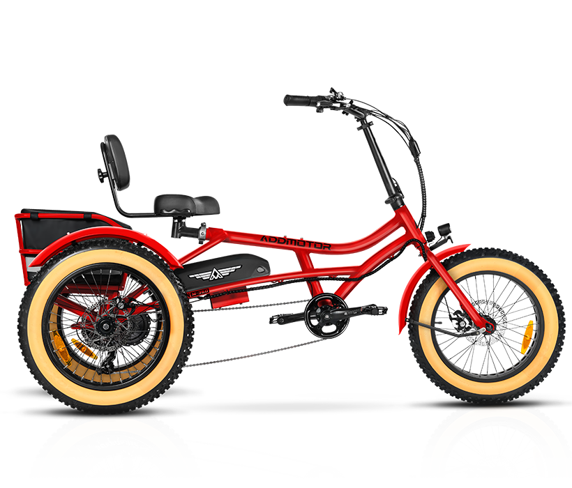 color display of candy red arisetan II M-360 2024 electric trike