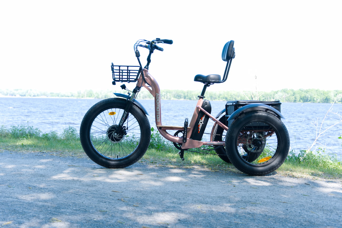 addmotor grandtan adult electric trike with a twsit throttle