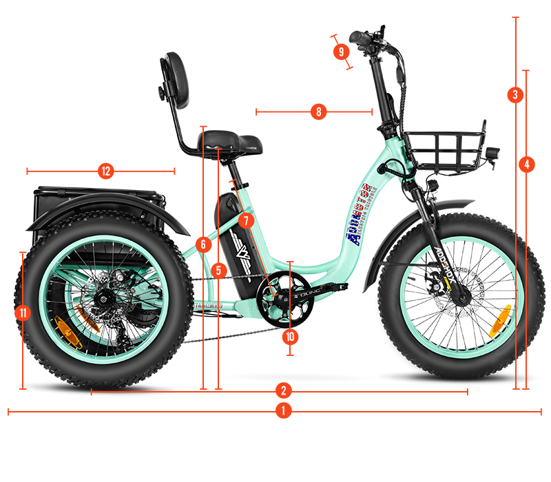 Addmotor M-330 Electric Trike Measurements