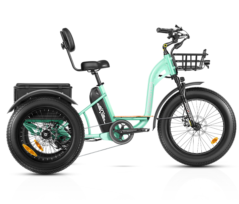 M-340 color display-cyan green Grandtan Electric Trike