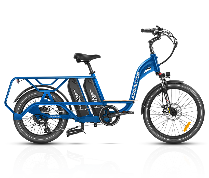 blue Step-thru Cargo Electric Bike