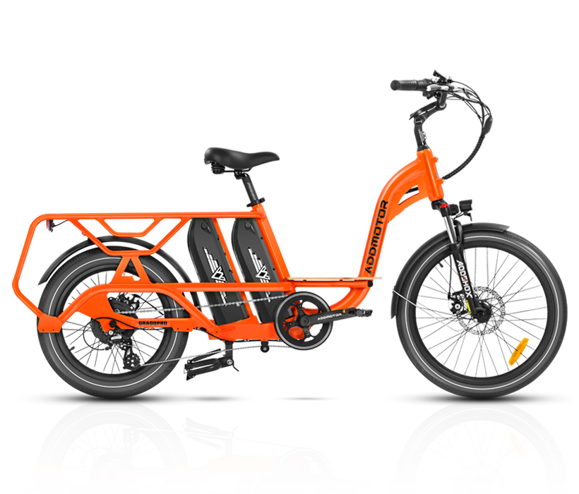 organge Step-thru Cargo Ebike