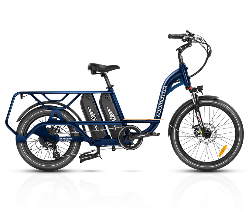 starry blue Step-thru Adult Cargo Ebike