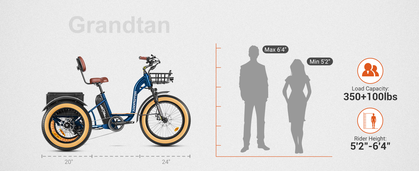 grandtan e trike size