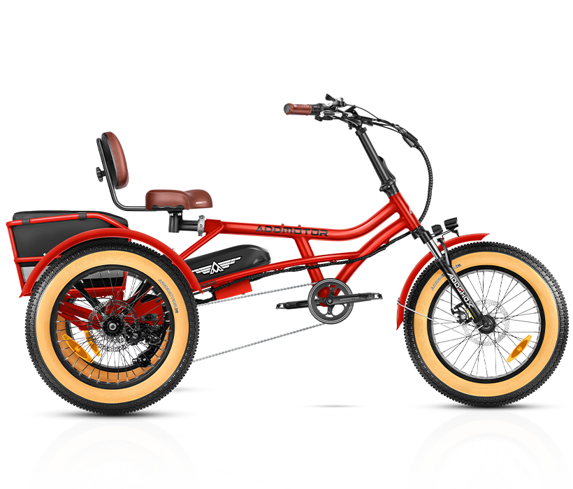 color display of candy red arisetan II M-360 2024 electric trike