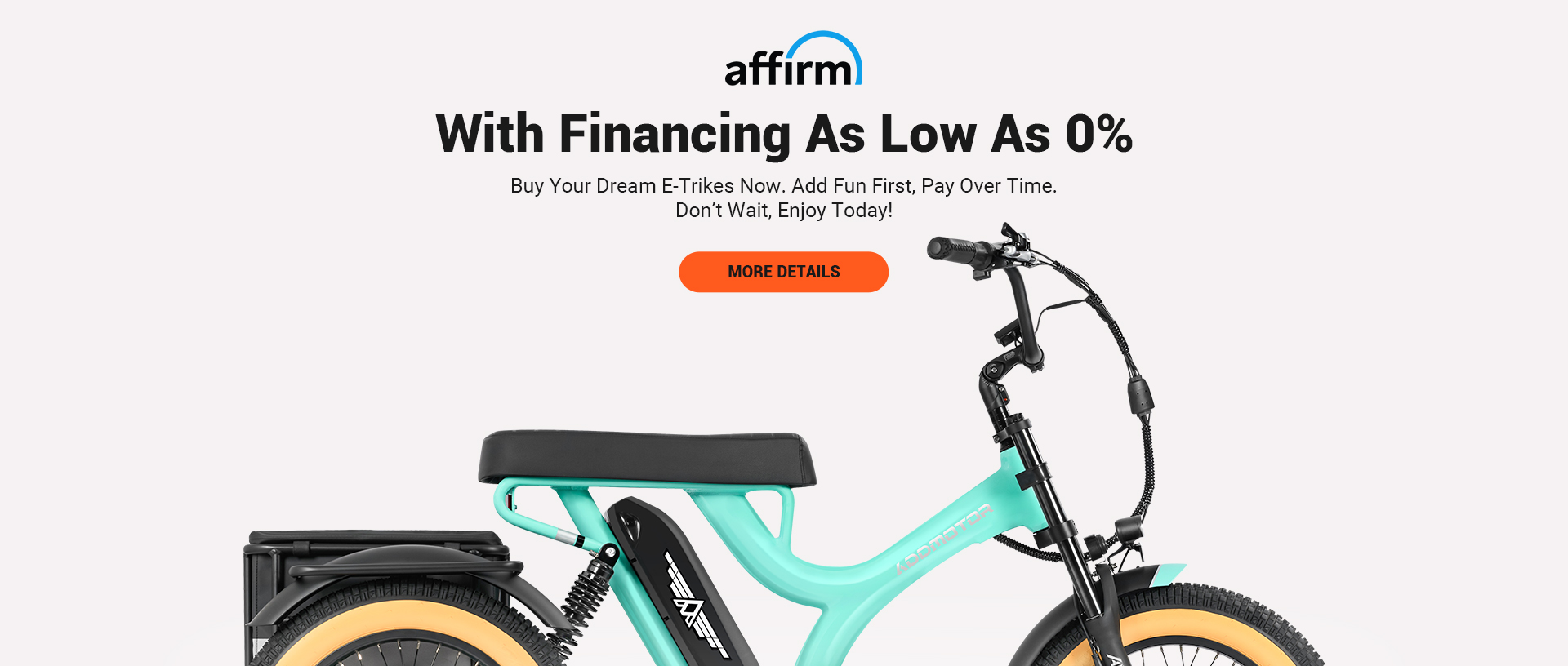 buy electric trikes with affirm