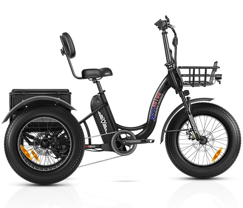 Triketan M-330 II etrike on display in black color