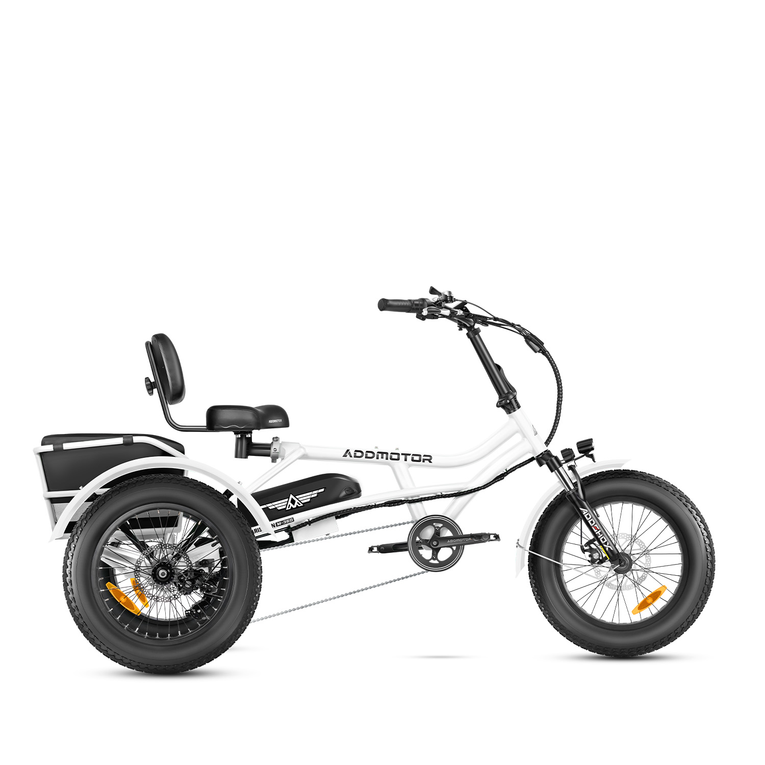 Addmotor Arisetan M-360 Mini Trike | Adult Semi-recumbent Electric Trike | Best Affordable Electric Tricycle with 750W Rear Motor | Pearl White
