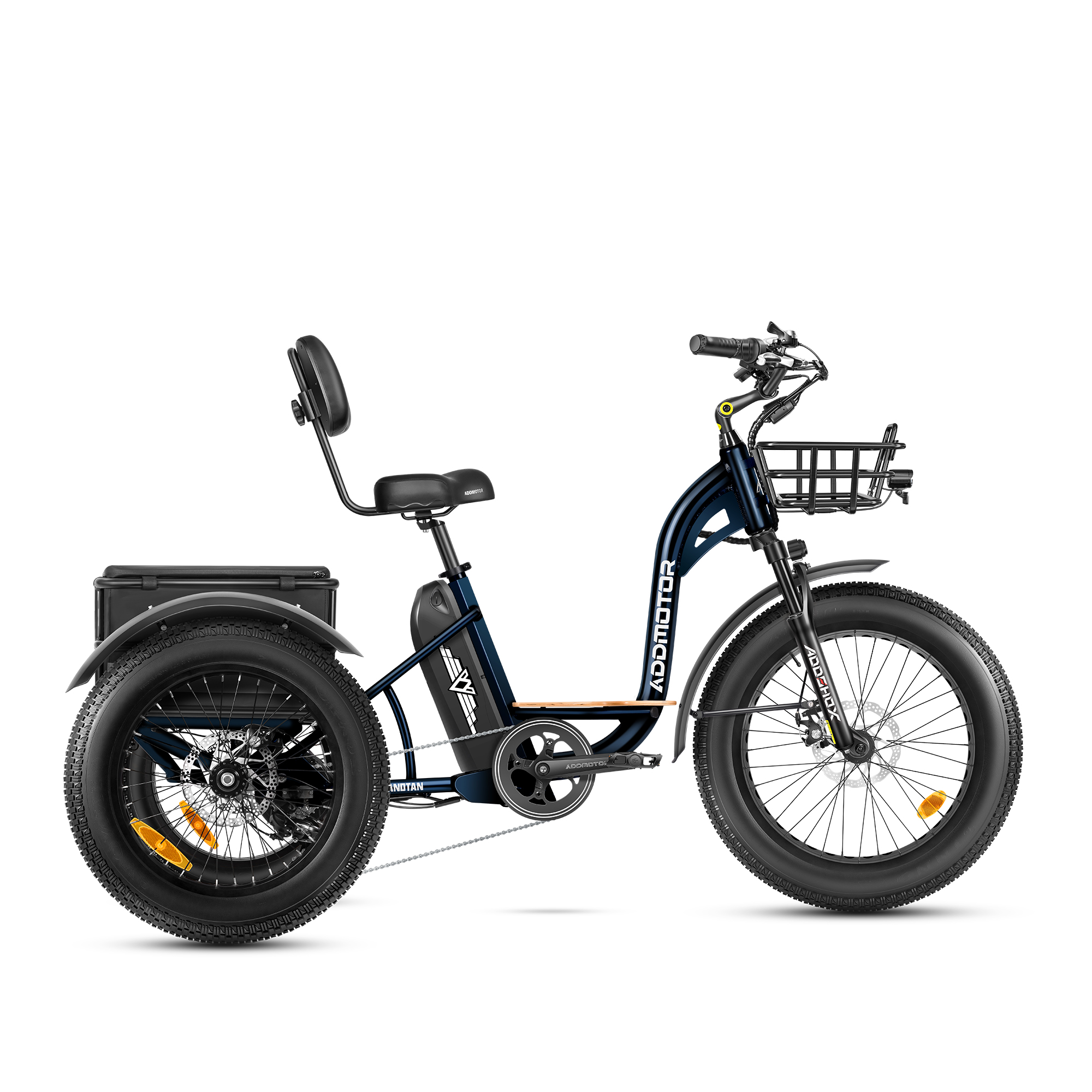 Addmotor Grandtan M-340 Trike | Aduts Fat Tire Electric Trike | 2024 Best Electric Tricycle for Seniors | UL Standard for Safety | Starry Blue