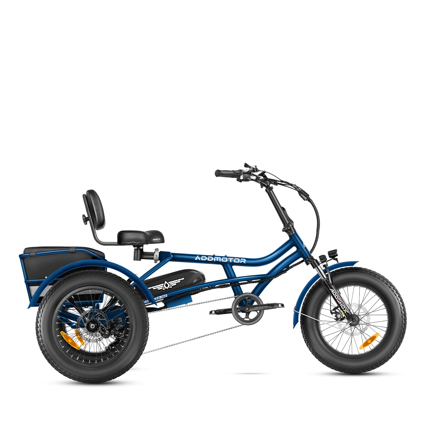 Addmotor Arisetan M-360 Mini Trike | Adult Semi-recumbent Electric Trike | Best Affordable Electric Tricycle with 750W Rear Motor | Blue